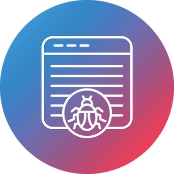 sitio web error línea gradiente círculo fondo icono vector