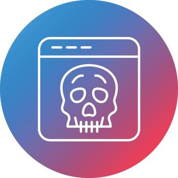 Malware Line Gradient Circle Background Icon vector