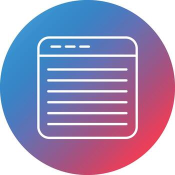 icono de fondo de círculo degradado de línea de sitio web vector