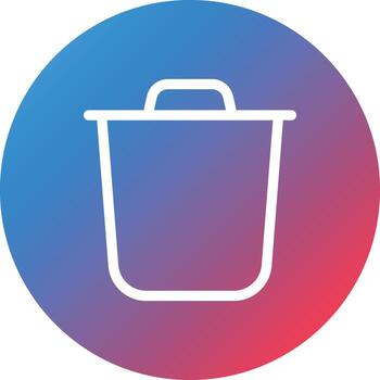Delete Line Gradient Circle Background Icon vector