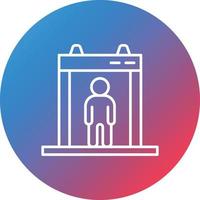 Body Scanner Line Gradient Circle Background Icon vector