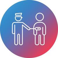 Checking Line Gradient Circle Background Icon vector