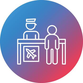 Information Line Gradient Circle Background Icon vector