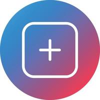 Plus Line Gradient Circle Background Icon vector