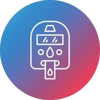 Glucometer Line Gradient Circle Background Icon vector