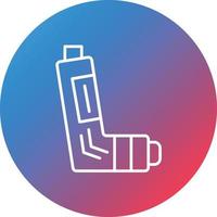 Inhaler Line Gradient Circle Background Icon vector