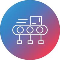 Luggage Conveyor Line Gradient Circle Background Icon vector