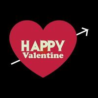 Happy Valentine- Valentine's T Shirt Design Vector. Lettering on white background. vector