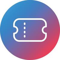 Ticket I Line Gradient Circle Background Icon vector