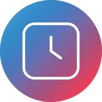 Time Square Line Gradient Circle Background Icon vector