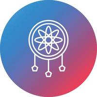 Dreamcatcher Line Gradient Circle Background Icon vector