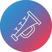 Trumpet Line Gradient Circle Background Icon vector