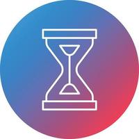 Hourglass Line Gradient Circle Background Icon vector