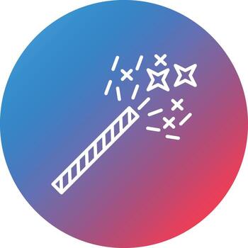 Sparkler Line Gradient Circle Background Icon vector