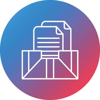Archive Line Gradient Circle Background Icon vector