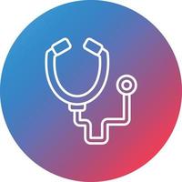 Stethoscope Line Gradient Circle Background Icon vector