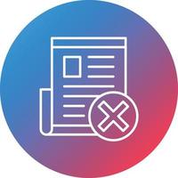 Churnalism Line Gradient Circle Background Icon vector