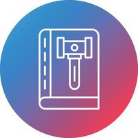 icono de fondo de círculo degradado de línea de código de conducta vector