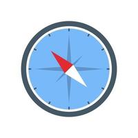 Compass navigation icon vector in flat style
