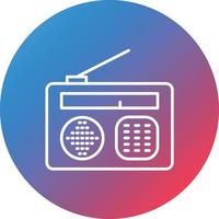 Radio Line Gradient Circle Background Icon vector