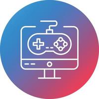 Game Console Line Gradient Circle Background Icon vector