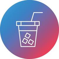 Drinking Line Gradient Circle Background Icon vector