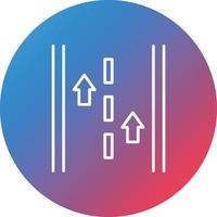 Runway Line Gradient Circle Background Icon vector