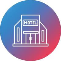 Motel Line Gradient Circle Background Icon vector