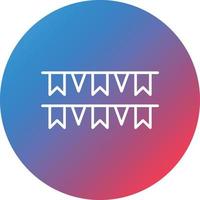 Garlands Line Gradient Circle Background Icon vector