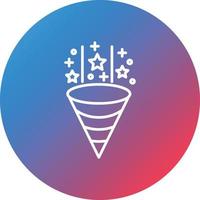 Confetti Line Gradient Circle Background Icon vector