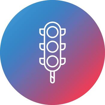 Traffic Control Line Gradient Circle Background Icon vector