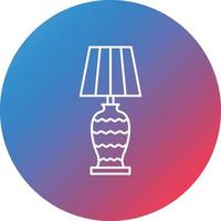 Lamp Line Gradient Circle Background Icon vector