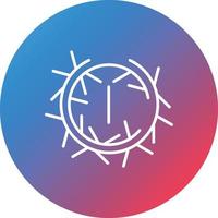 Tumbleweed Line Gradient Circle Background Icon vector