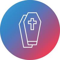 Coffin Line Gradient Circle Background Icon vector