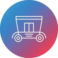 Carriage Line Gradient Circle Background Icon vector