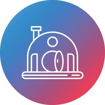 Hobbit Line Gradient Circle Background Icon vector