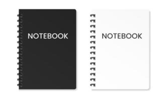 Notebook cover mockup with space for your image, text, or branding details. vector