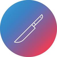 Knife Line Gradient Circle Background Icon vector