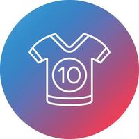 Sports Shirt Line Gradient Circle Background Icon vector