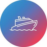 Yachting Line Gradient Circle Background Icon vector