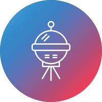 Space Probe Line Gradient Circle Background Icon vector