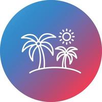 Island Line Gradient Circle Background Icon vector