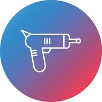 Space Gun Line Gradient Circle Background Icon vector