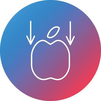 icono de fondo de círculo degradado de línea de gravedad vector