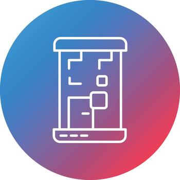 Cryogenic Line Gradient Circle Background Icon vector