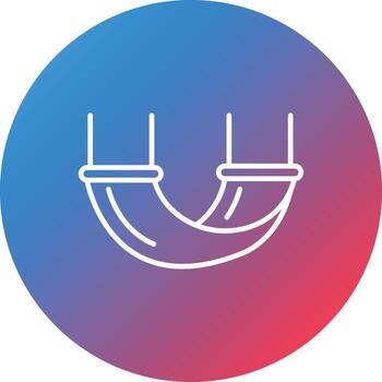 Hammock Line Gradient Circle Background Icon vector