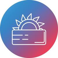 Table Saw Line Gradient Circle Background Icon vector