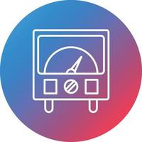 Ammeter Line Gradient Circle Background Icon vector