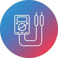 Multimeter Line Gradient Circle Background Icon vector