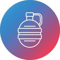 Army Canteen Line Gradient Circle Background Icon vector